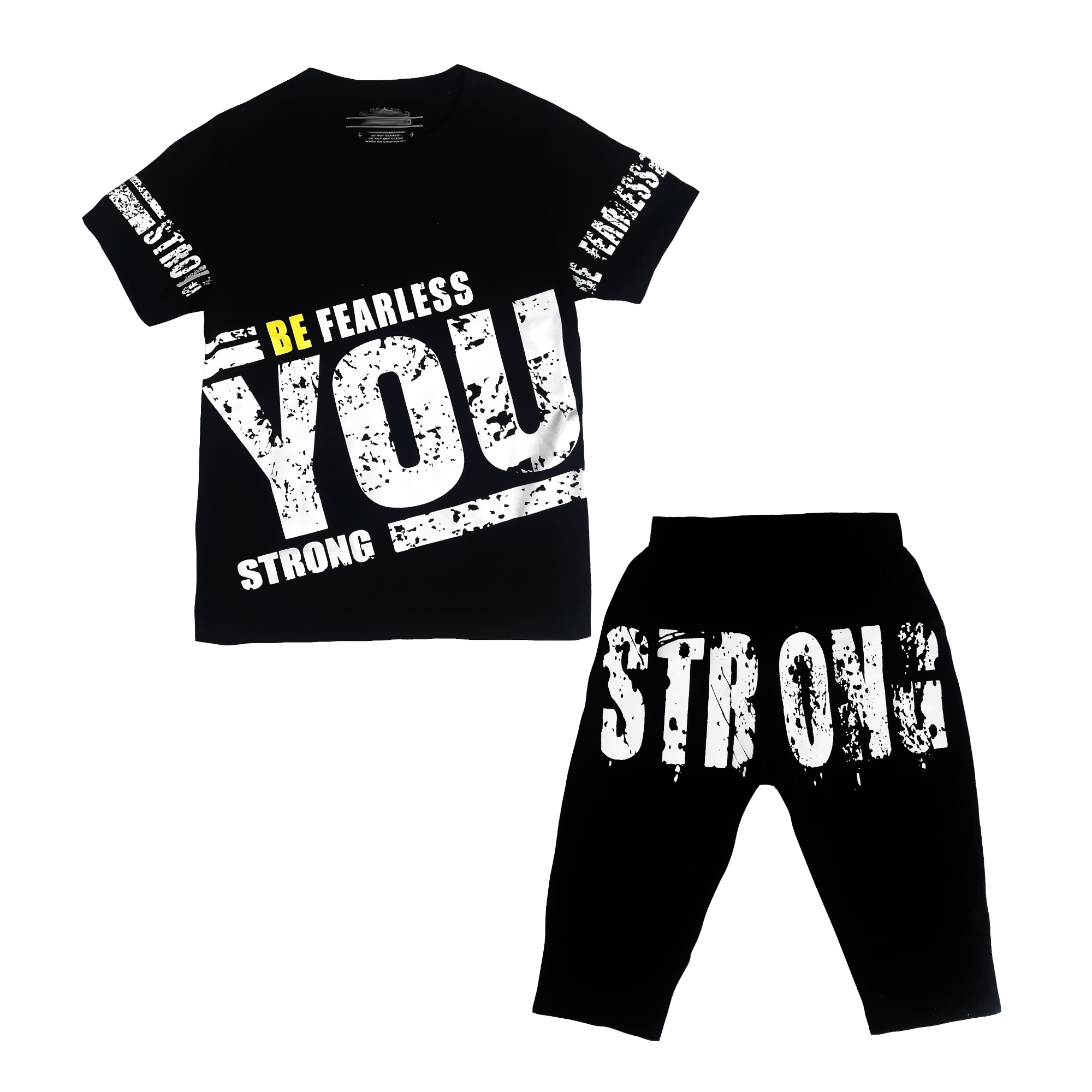 ست تی شرت و شلوارک بچگانه کد 10101-1