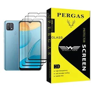 Waily Nice Pergas Glass MIX003 Screen Protector For Oppo A15 Pack Of 3