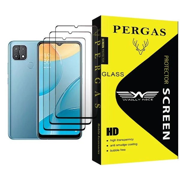 محافظ صفحه نمایش وایلی نایس مدل Pergas Glass MIX003 مناسب برای گوشی موبایل اوپو A15 بسته سه عددی