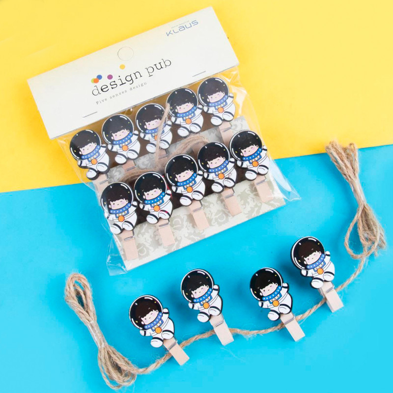 گیره عکس مدل فضانورد مجموعه 10 عددی