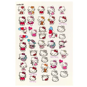 برچسب لنز ناخن طرح کیتی کد 89