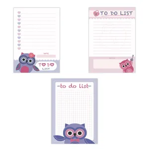 کاغذ یادداشت مدل to do list طرح جغد مجموعه 3 عددی
