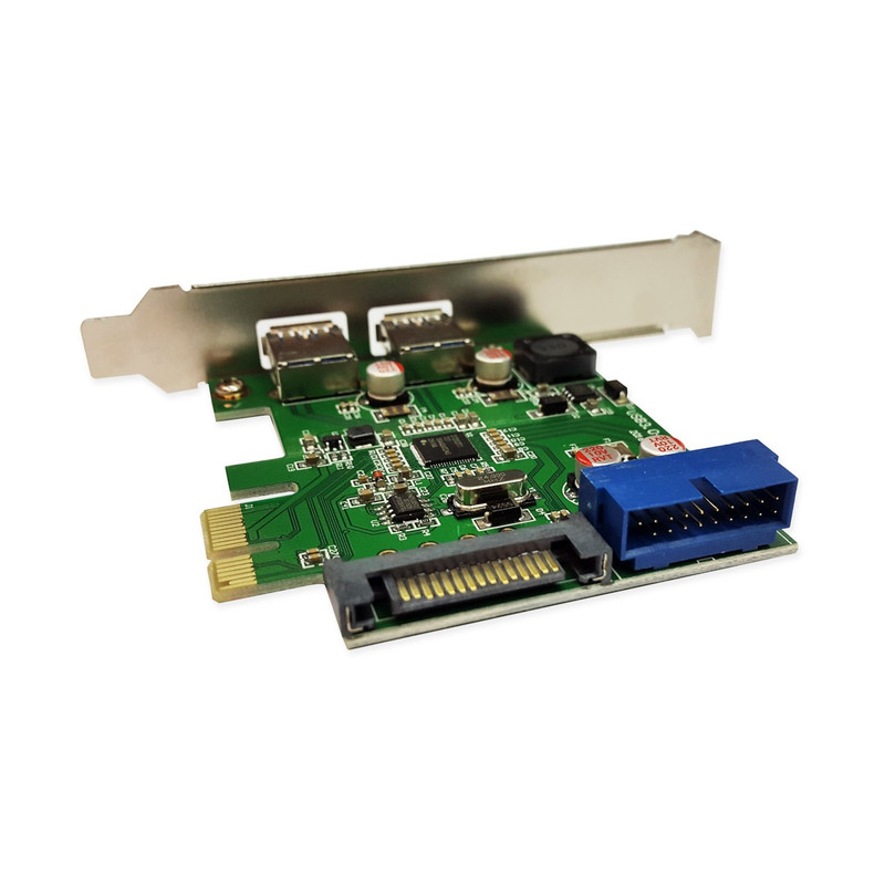 کارت PCI-e USB 3.0 دو پورت بهمراه خروجی 20 پین مدل CF