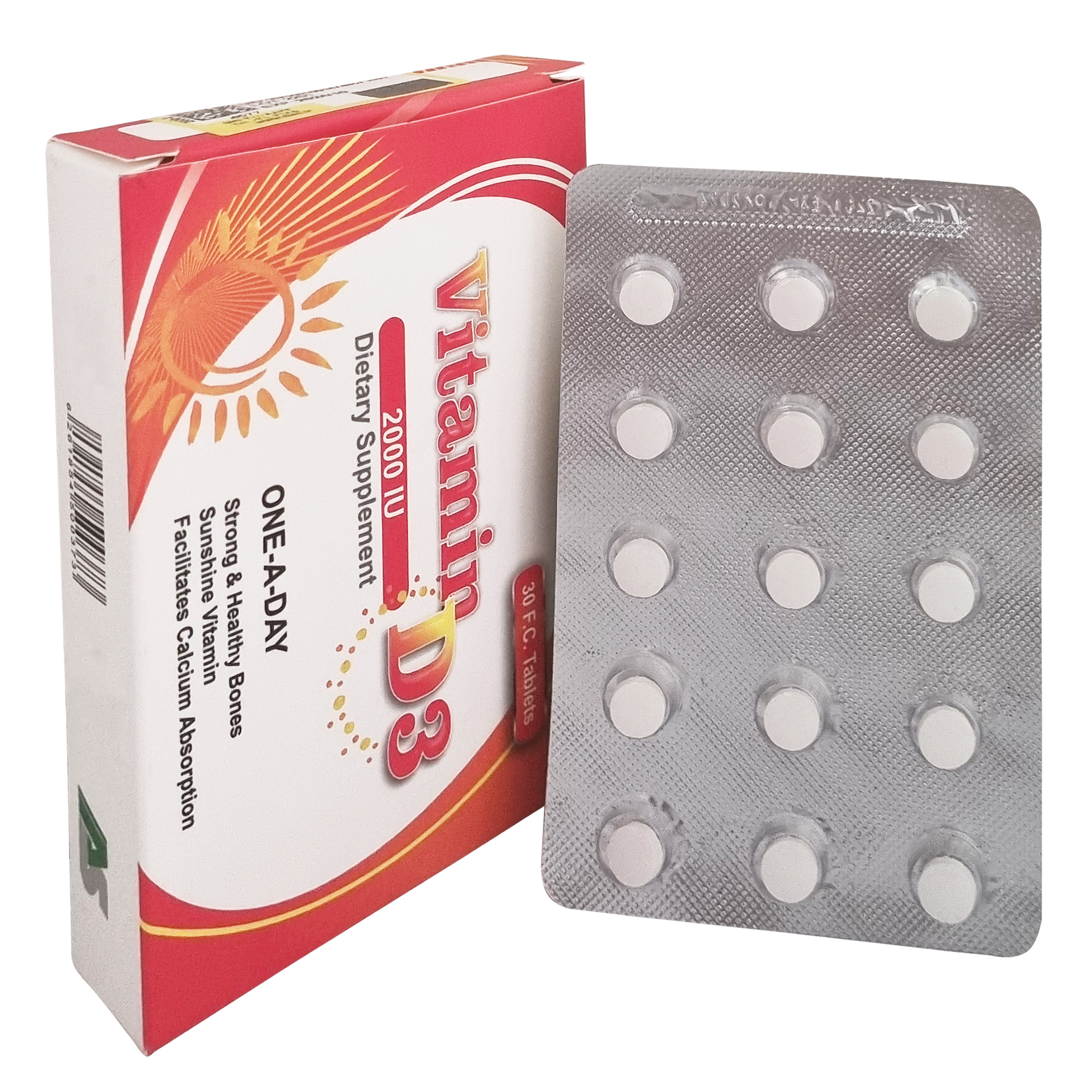 قرص ویتامین D3 2000 واحد آریان سنا بسته 30 عددی قرص ویتامین D3 2000 واحد آریان سنا بسته 30 عددی