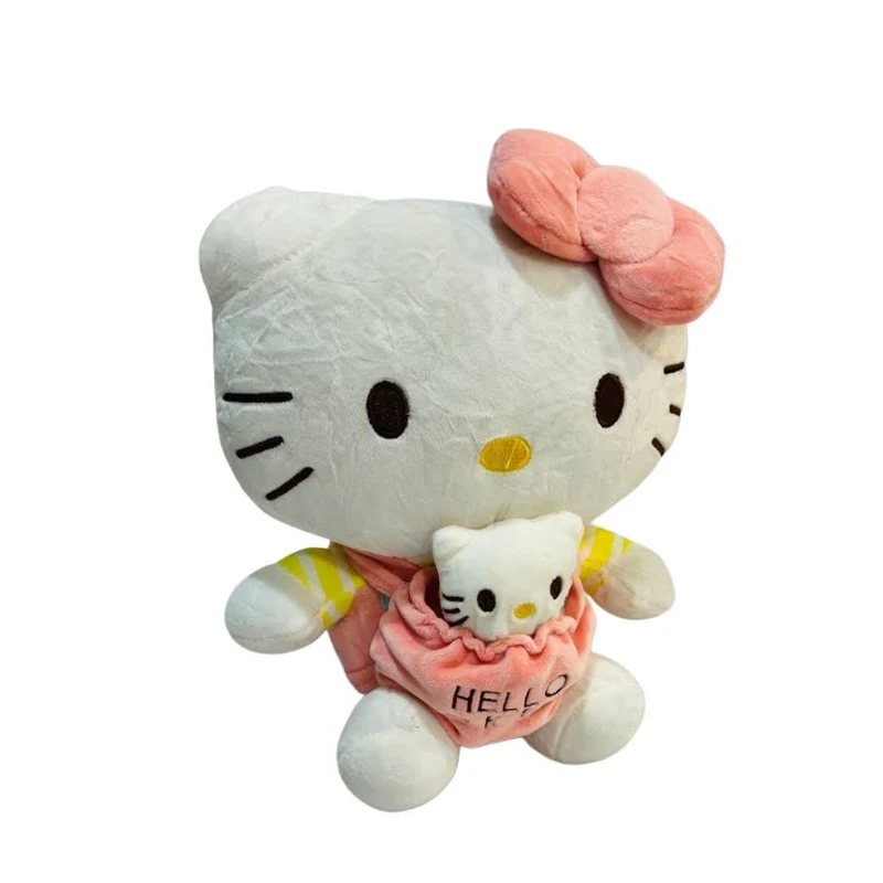 عروسک پولیشی مدل کیتی بچه دار کد 445 ارتفاع 25 سانتی متر