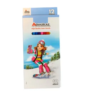 مداد رنگی 12 رنگ آدمیرال مدل MDF طرح اسکی