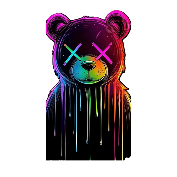  استیکر پارچه و لباس پاد آفرین طرح خرسی کد 2690