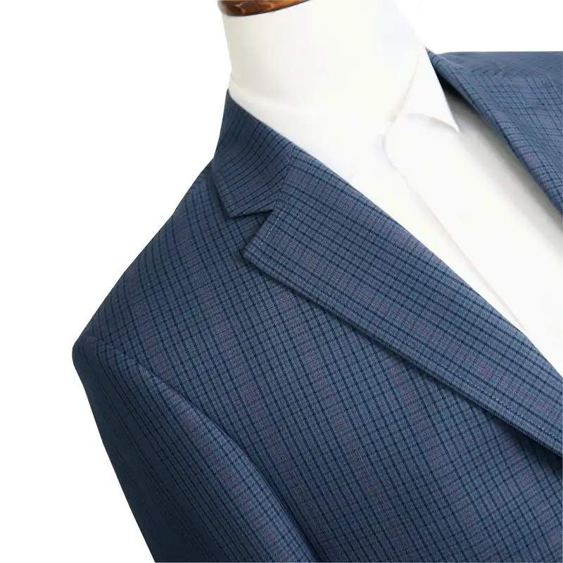 کت تک مردانه مدل یقه انگلیسی چهارخانه عالیجناب جیب پاکتی کد 210222