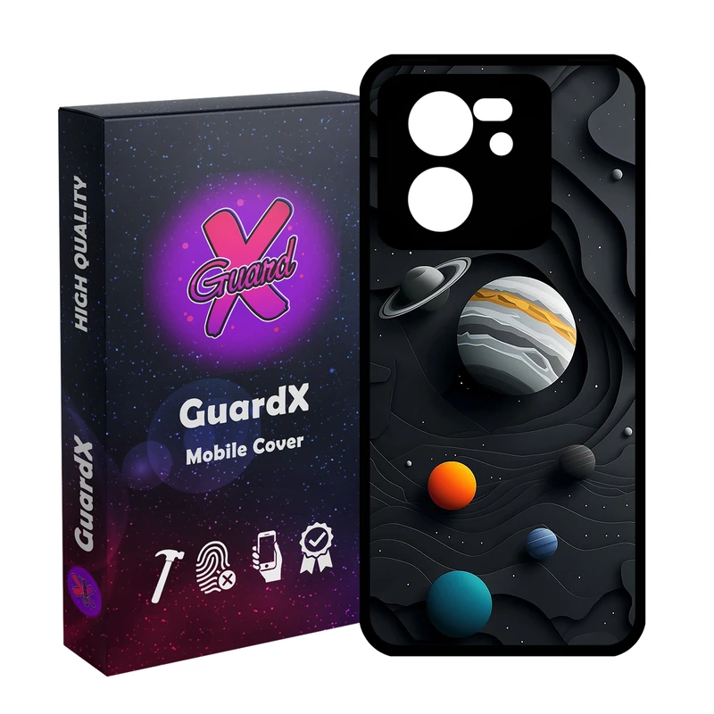 کاور گارد ایکس طرح کهکشان مدل Glass10749 مناسب برای گوشی موبایل شیائومی 13T/13T Pro/Redmi K60 Ultra