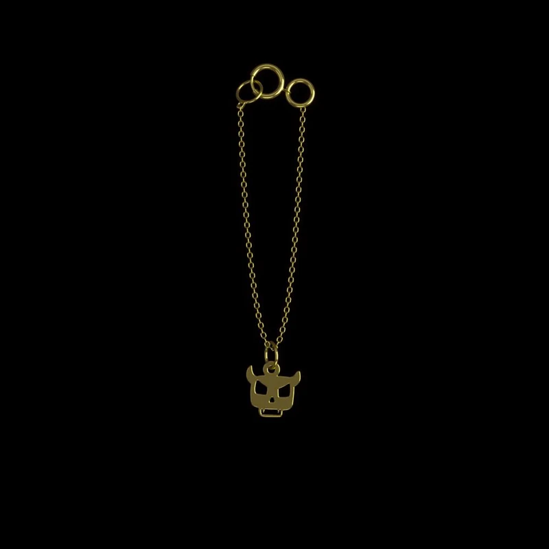 آویز ساعت طلا 18 عیار زنانه مدوپد مدل جمجمه کد CA10355