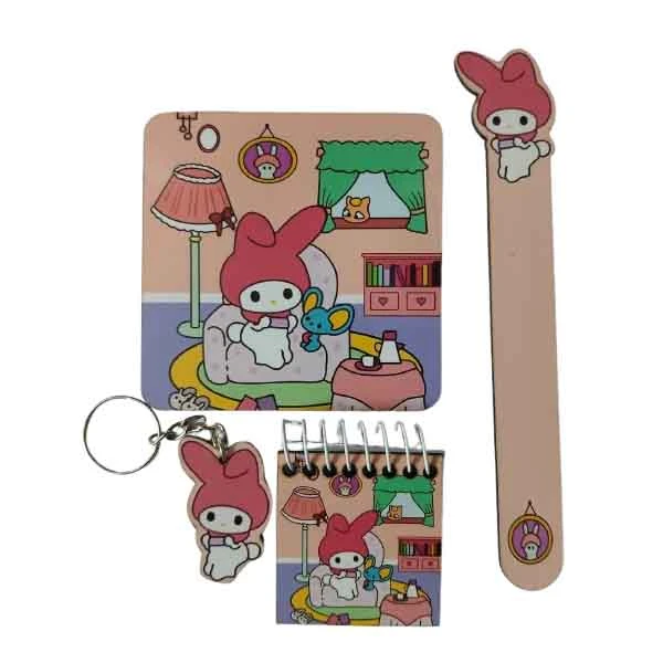 بسته لوازم تحریر مدل ملودی فانتزی مجموعه 4 عددی