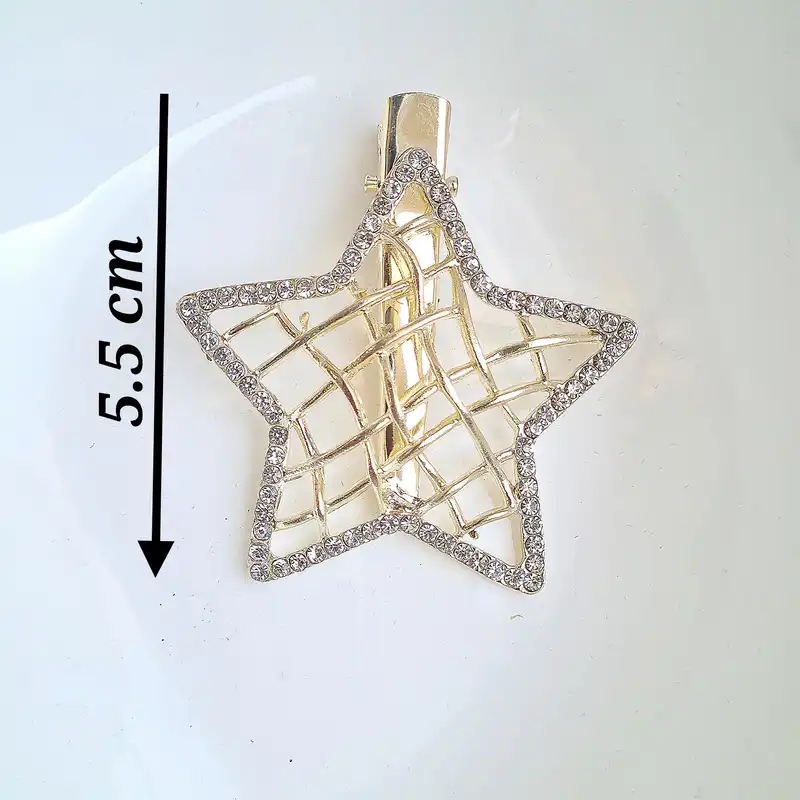 گیره مو زنانه مدل ستاره مشبک پنسی کد 897