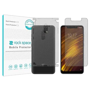Matte Rockspace HyMTT screen protector suitable for the Xiaomi Poco Phone F1 mobile phone along with the back of the phone