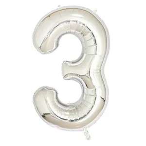 بادکنک فویلی مدل عدد 3 EXTRA LARGE NUMBER