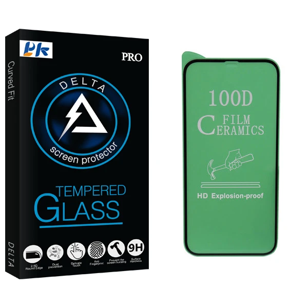 محافظ صفحه نمایش سرامیکی پی کی مدل Delta Glass مناسب برای گوشی موبایل اپل iPhone 12 Pro Max