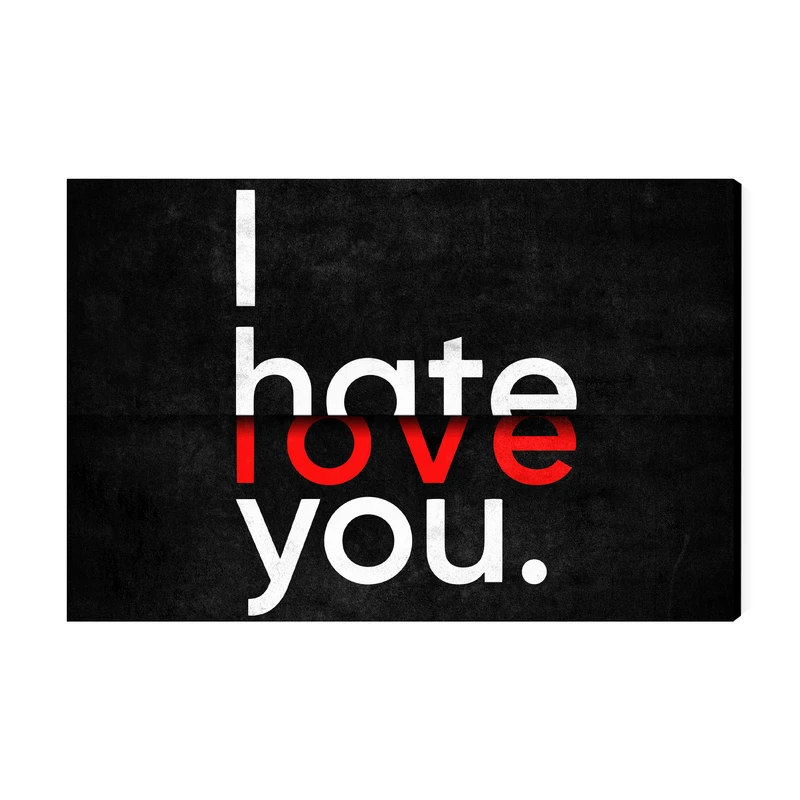 تابلو شاسی عرش مدل فانتزی عشق نوشته I hate love u کد As1722