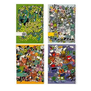 دفتر مشق 100 برگ برکه مدل فنری کد 3100 بسته 4 جلدی