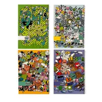 دفتر نقاشی 50 برگ مدل فنری کد 3100 بسته 4 جلدی