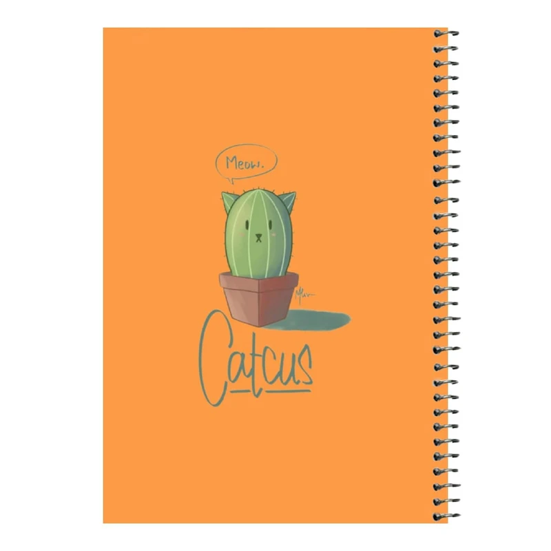 دفتر مشق 80 برگ اس جی مدل کاکتوس گربه ای   