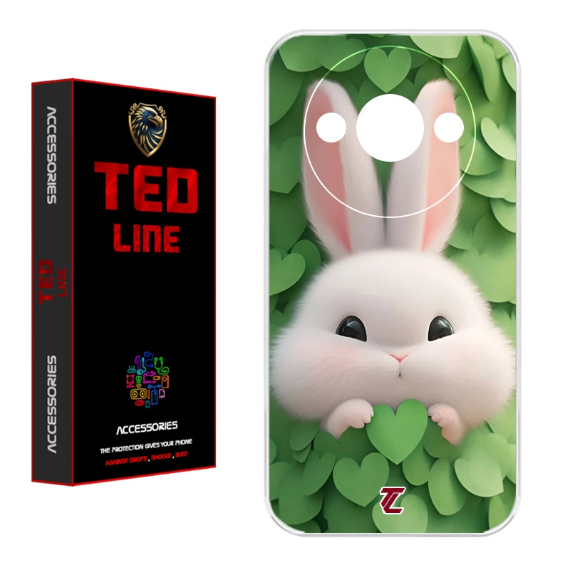 کاور تد لاین طرح خرگوش پشمالو 1109 مناسب برای گوشی موبایل شیائومی Redmi A3