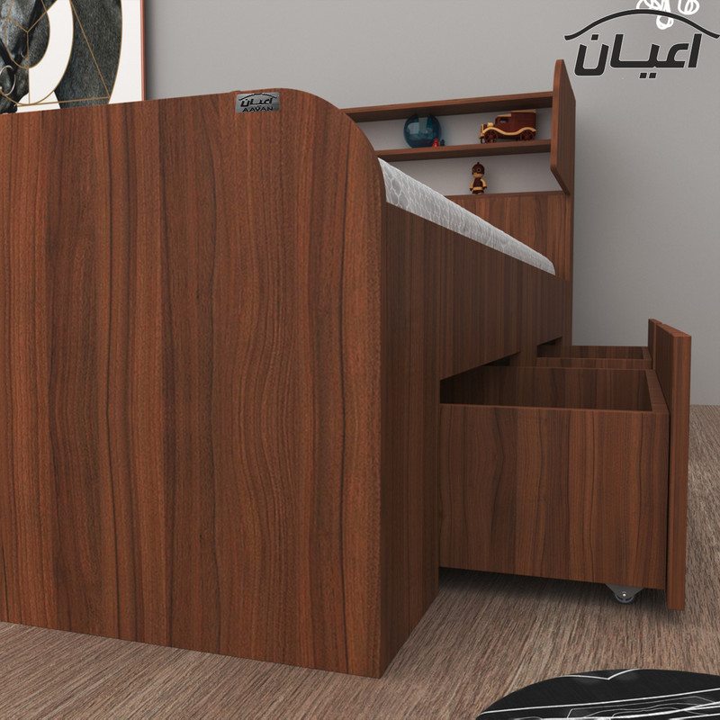تخت خواب یکنفره اعیان مدل FH504 سایز 90x200 سانتی متر