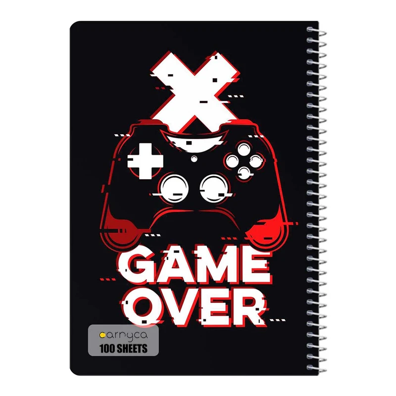 دفتر شطرنجی 100 برگ سیمی کارنیکا طرح گیم لاور Game Lover کد 78253