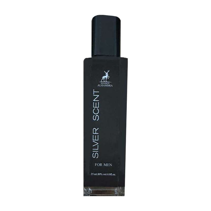 عطر جیبی الحمبرا مدل Silver Scent حجم 35 میلی لیتر