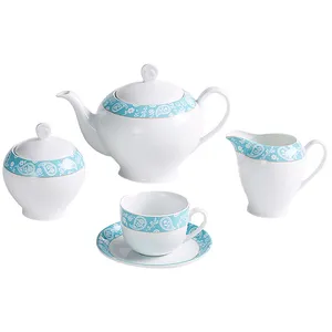 سرویس چای خوری 17 پارچه چینی زرین ایران مدل سروین