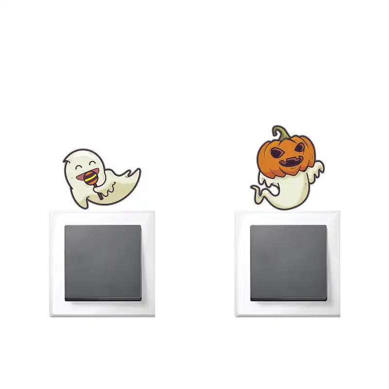 استیکر کلید و پریز طرح هالووین کد 02 مجموعه 4 عددی