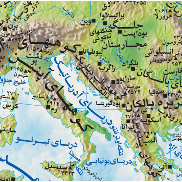 نقشه انتشارات گیتاشناسی مدل اروپا طبیعی کد L438