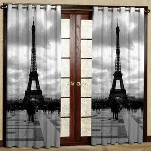 پرده مدل برج ایفل  مخمل پانچی کد 1103  سایز 200x140 سانتی متر