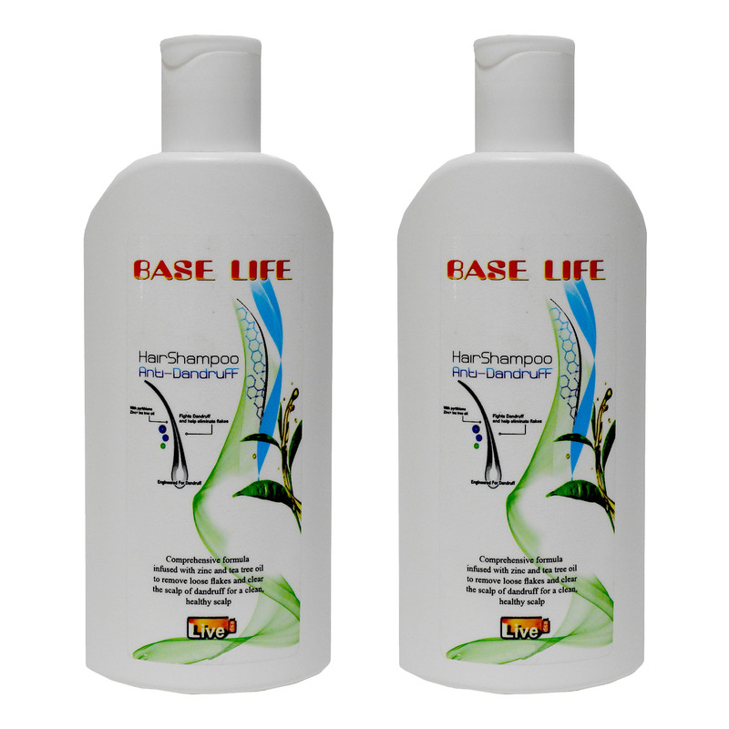 شامپو مو بیس لایف مدل Anti dandruff حجم 300 میلی لیتر مجموعه 2 عددی