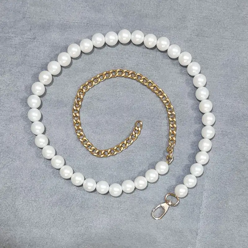 کمربند زنانه طرح زنجیر و مروارید مدل WBA150701