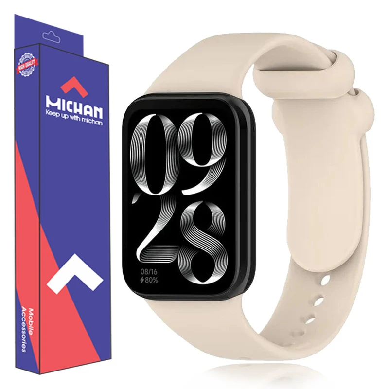 بند میچان مدل Silicone مناسب برای ساعت هوشمند شیائومی Mi band 8 pro