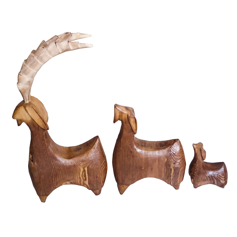 مجسمه مدل بز کوهی مجموعه 3 عددی