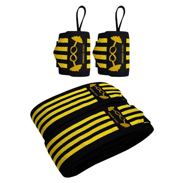 ست مچ بند و زانوبند بدنسازی چیاکو مدل SK50 مجموعه 4 عددی