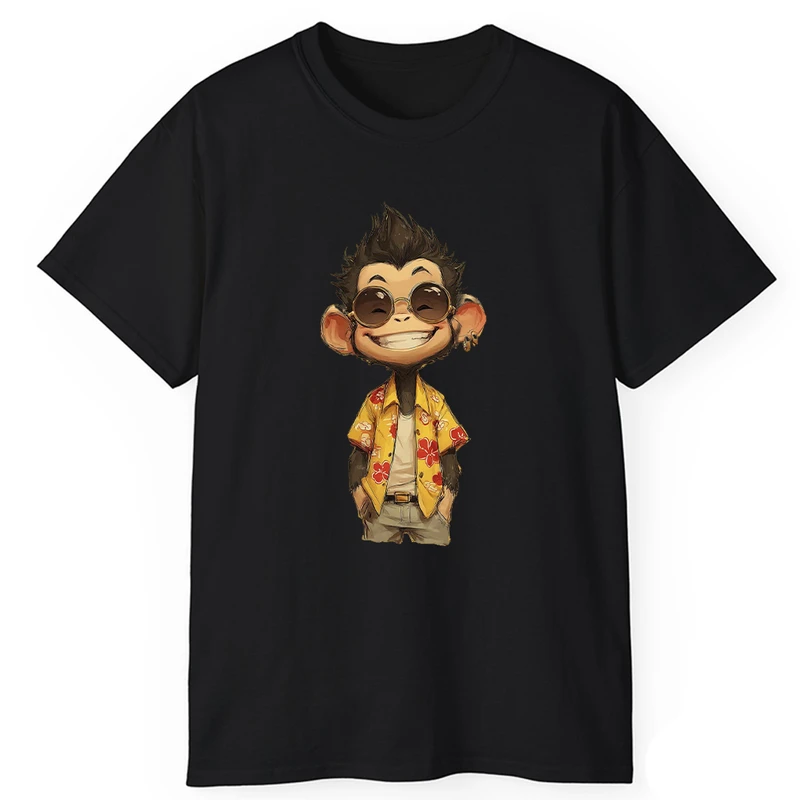 تی‌شرت آستین کوتاه مردانه پاد آفرین مدل بچه میمون شاد61