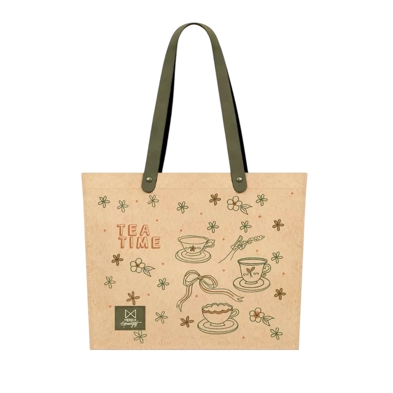 کیف دستی زنانه مدل نمدی طرح فنجان