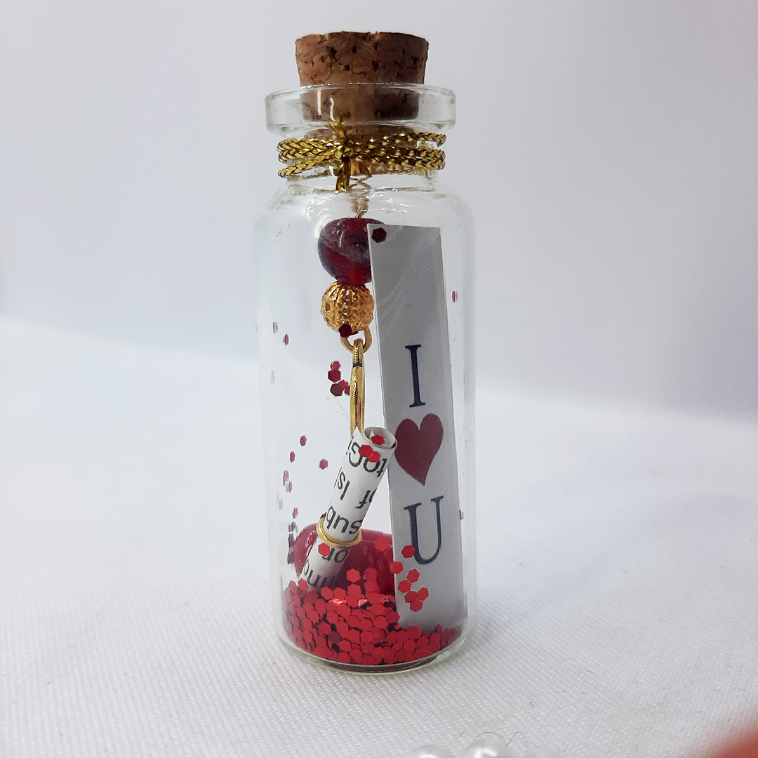 بطری دکوری مدل طرح قلب