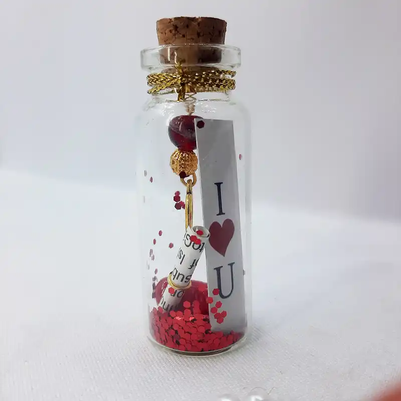 بطری دکوری مدل  طرح قلب