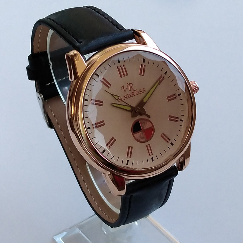 ساعت  مچی عقربه ای پسرانه مدل بندچرمی کد 90-L3