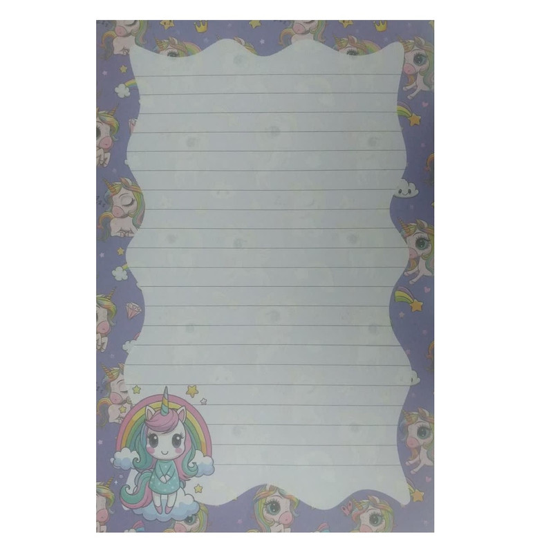 کاغذ A4 مدل یونیکورن طرح حاشیه دار بسته 25 عددی