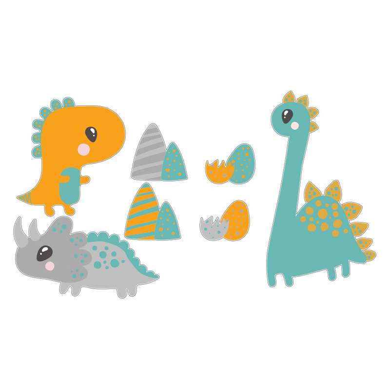 استیکر دیواری کودک مدل بچه دایناسورها