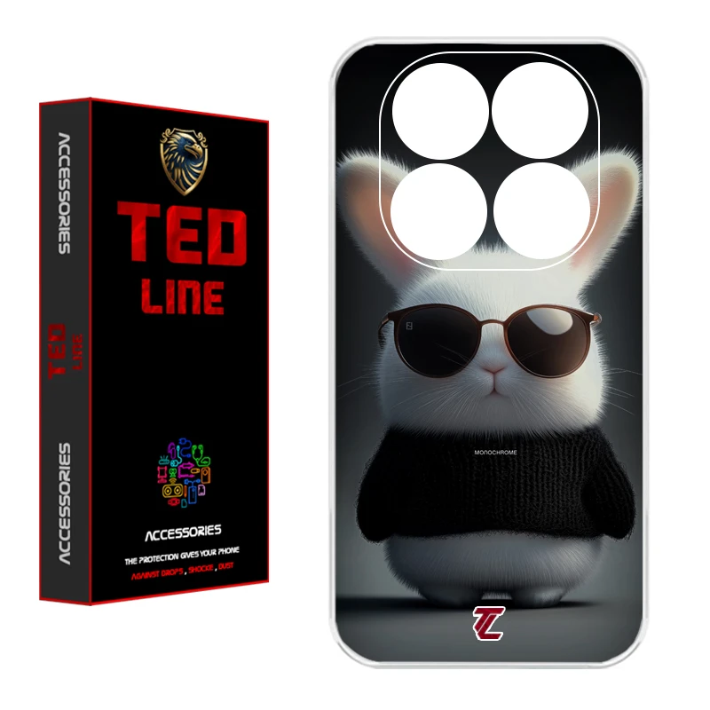 کاور تد لاین طرح خرگوش کد 1106 مناسب برای گوشی موبایل شیائومی Redmi Note 14 Pro Plus 5G