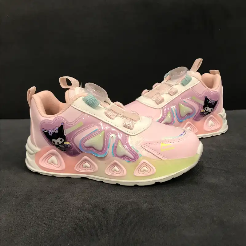 کفش پیاده روی دخترانه مدل کرومی چراغدار پیچی 224