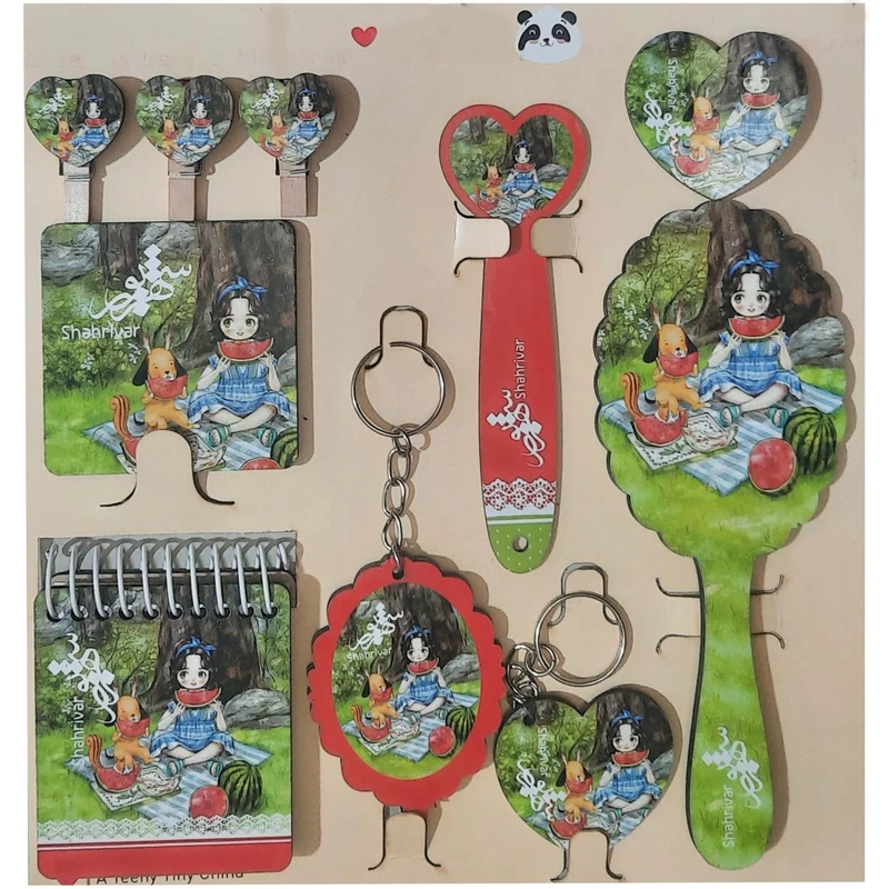 بسته لوازم تحریر مدل ماه شهریور مجموعه 10 عددی