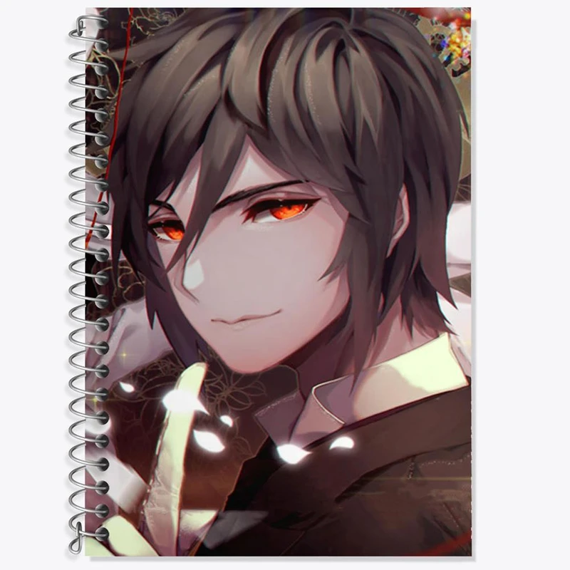 دفتر زبان 50 برگ خندالو مدل سه خط طرح سباستین انیمه خادم سیاه Black Butler کد 16305