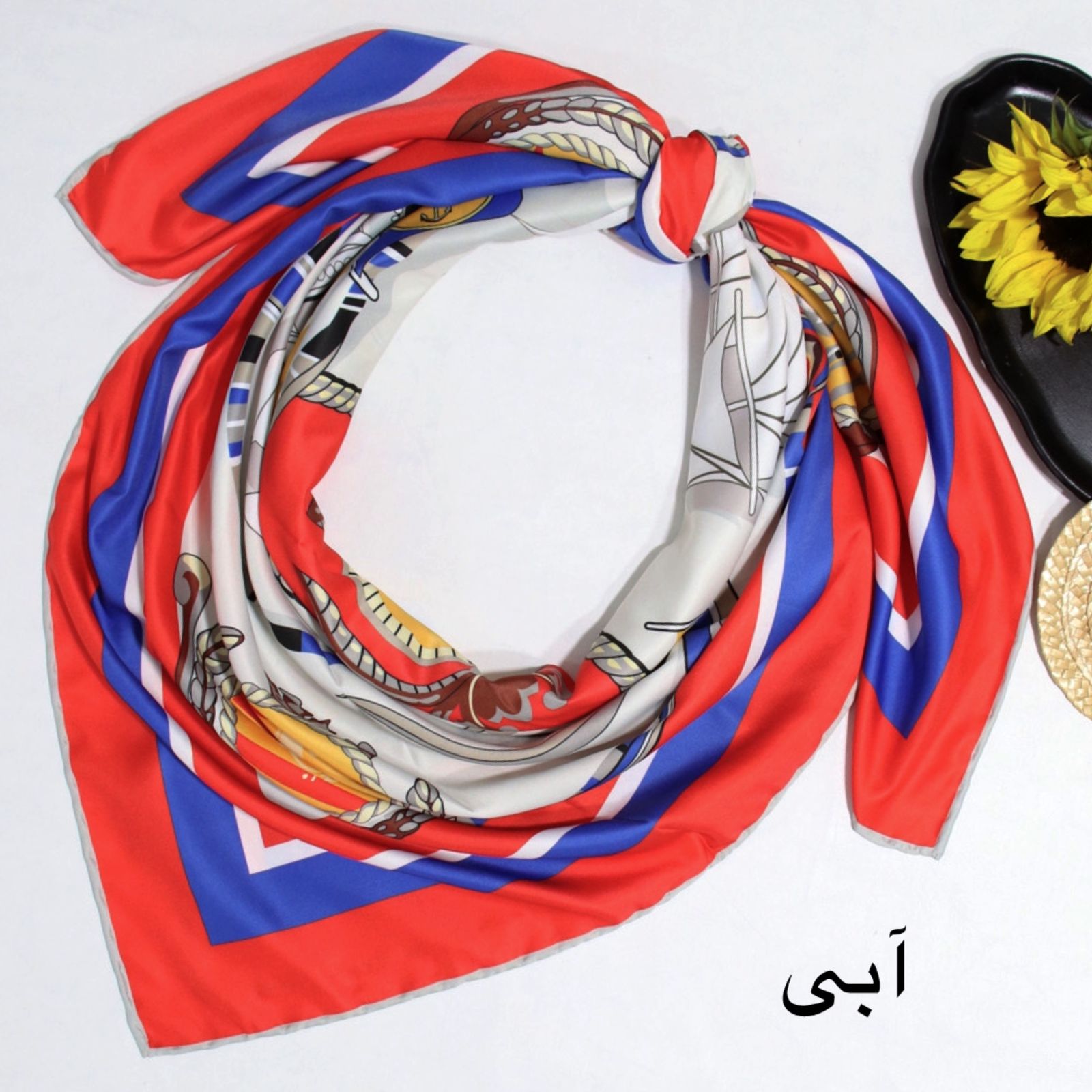 روسری زنانه آنالیا مدل ابریشم بهاری کد 9811 -  - 3