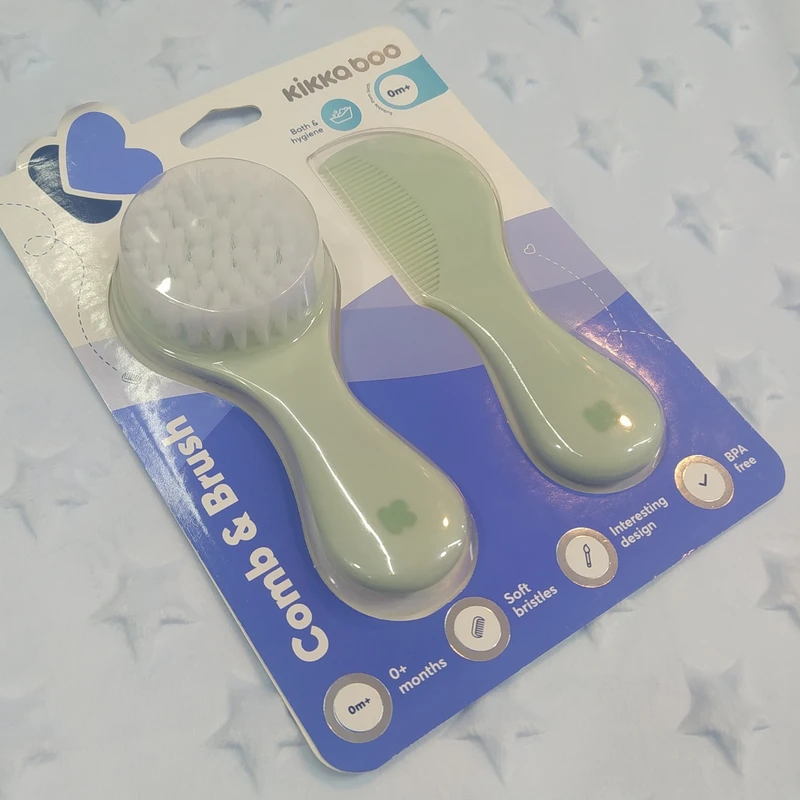 عکس شماره 2 : ست برس و شانه نوزاد کیکابو مدل picko