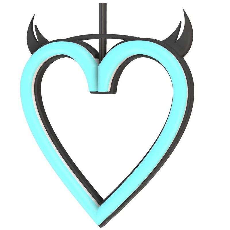 آویز تزئینی خودرو مدل سوریکاوا V5 طرح قلب شاخدار چراغدار